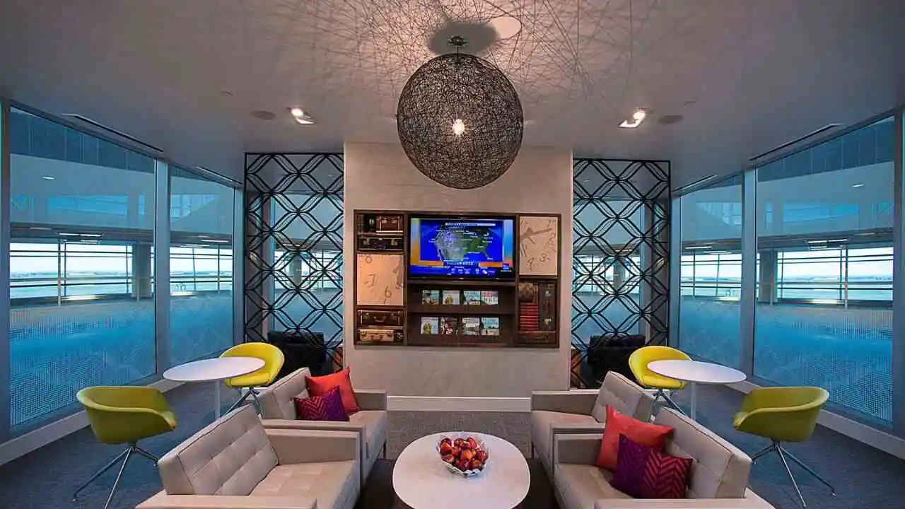 Dallas Fort Worth Airport lounge seating and facilities for passengers